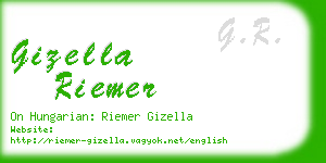 gizella riemer business card